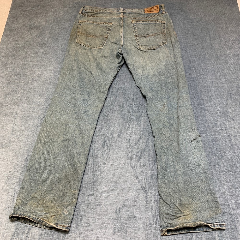 Signature By Levi Strauss & Co Jeans Mens 32x32 Blue Denim Straight Leg Relaxed